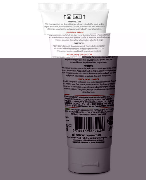 EXSENS of Paris Flavored Water Based Lubricant - Raspberry