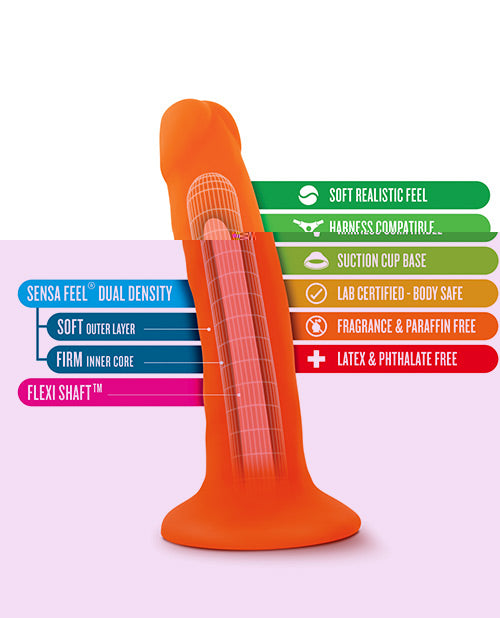 Blush Neo Dual Density 6" Cock - Neon Orange