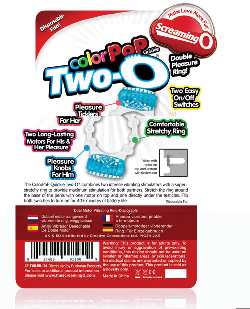Screaming O Color Pop Quickie Two-O - Blue