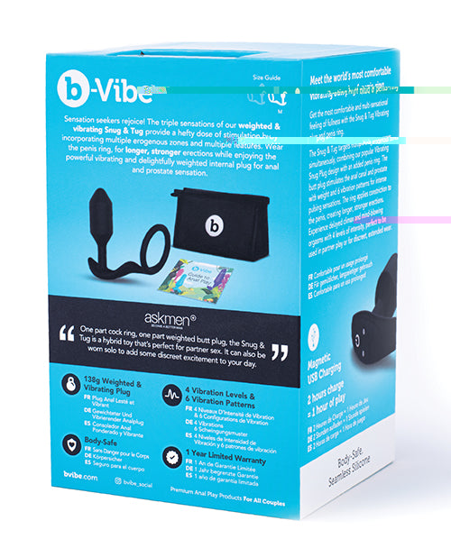 B-Vibe Vibrating Snug & Tug Medium - Black