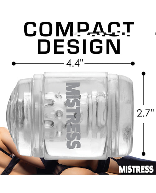 Curve Toys Mistress Double Shot Mini Masturbator Mouth & Pussy - Clear