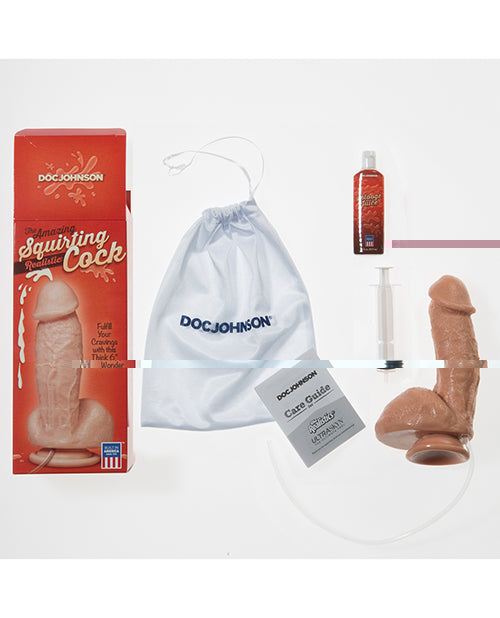 Squirting Realistic Cock w/Splooge Juice - Flesh