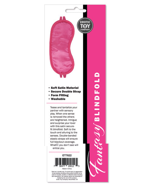 Erotic Toy Company Satin Fantasy Blindfold - Pink