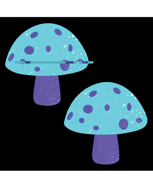 Neva Nude Black Light Glitter Shroom Pasties - Pink/White O/S