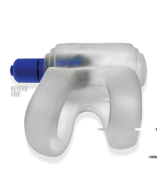 Hunkyjunk Revhammer Shaft Vibe Ring - Clear Ice w/Blue Vibe