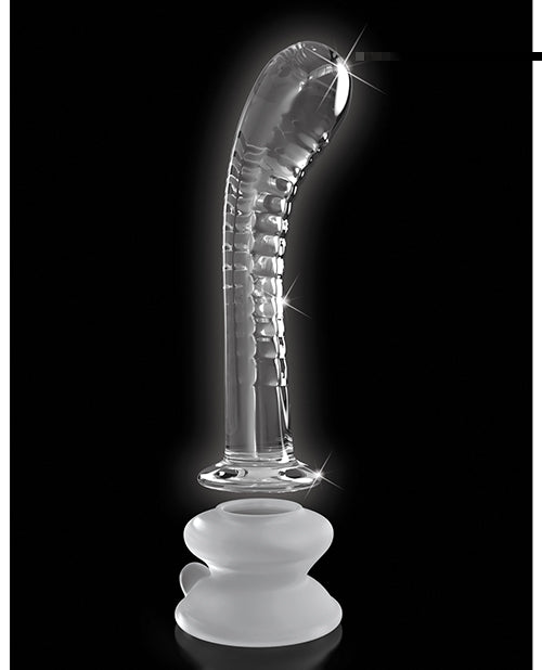 Icicles No. 88 Hand Blown Glass G-Spot Massager w/Suction Cup - Clear