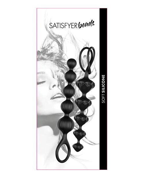 Satisfyer Love Beads Soft Silicone Beads - Set of 2 Black