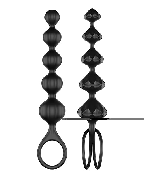 Satisfyer Love Beads Soft Silicone Beads - Set of 2 Black