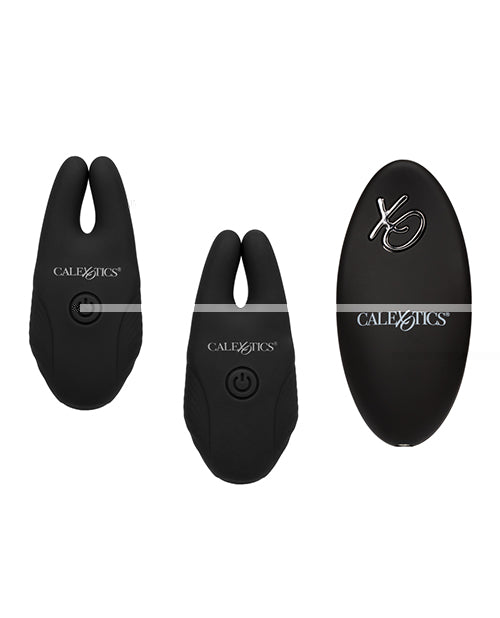 Silicone Nipple Clamps w/Remote - Black