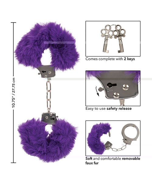 Ultra Fluffy Furry Cuffs - Purple