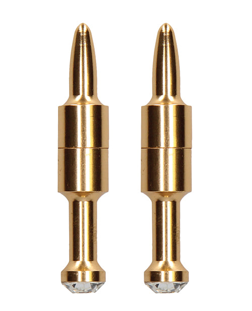 Shots Ouch Pin Magnetic Nipple Clamps - Gold