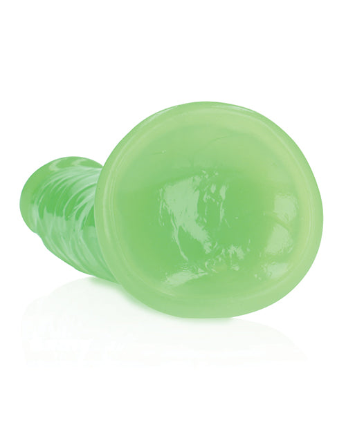 Shots RealRock 7" Slim Dildo Glow in the Dark - Neon Green