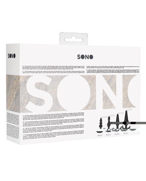 Shots Sono No. 8 Butt Plug - Black Set of 4