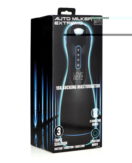 LoveBotz Auto Milker Extreme 16x Sucking Masturbator - Black