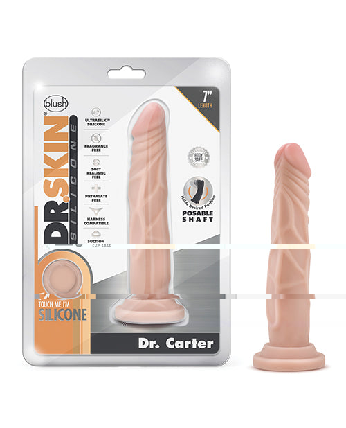 Blush Dr. Skin Silicone Dr. Carter 7.5" Dildo - Vanilla