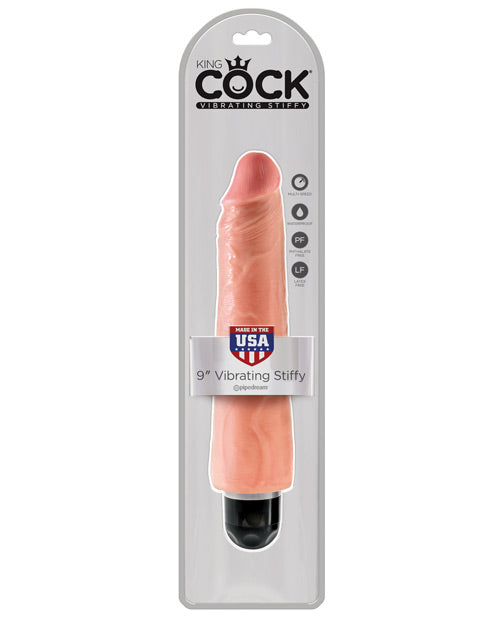 King Cock 9" Vibrating Stiffy - Flesh