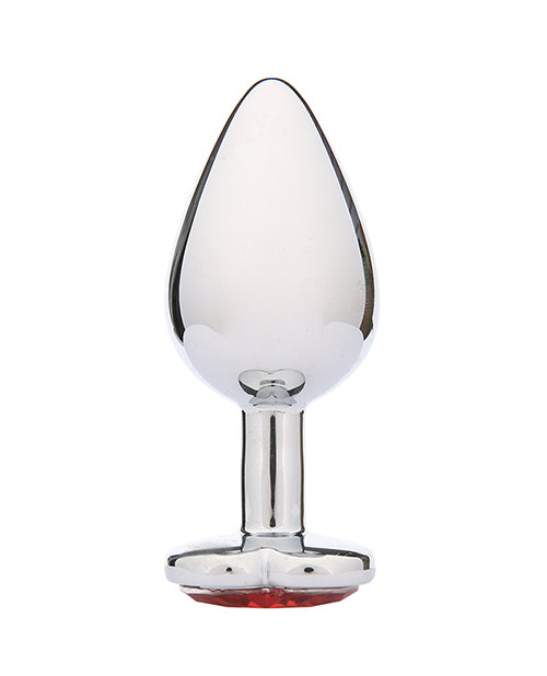 WhipSmart Heartbreaker 3" Heart Crystal Butt Plug - Red