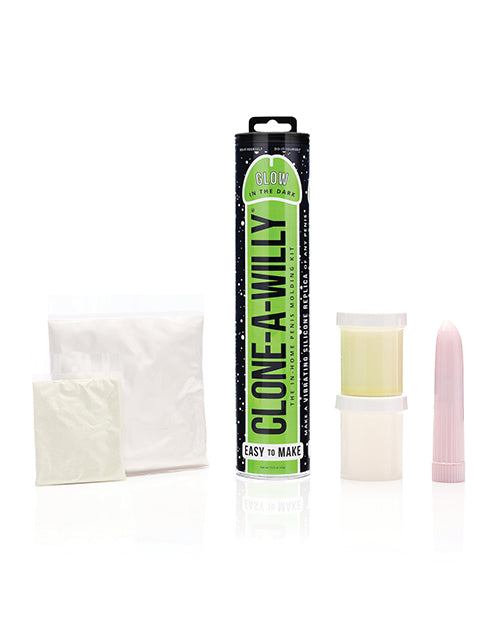 Clone-A-Willy Kit Vibrating Glow in the Dark - Green