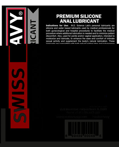 Swiss Navy Silicone Based Anal Lubricant - 4 oz