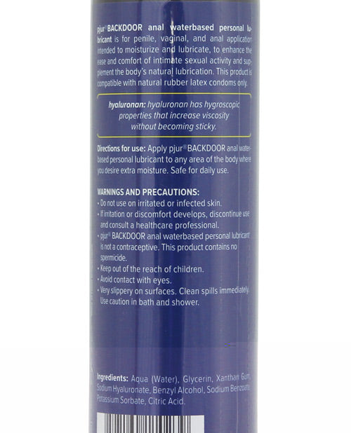 Pjur Back Door Anal Water Based Personal Lubricant - 100 ml Bottle