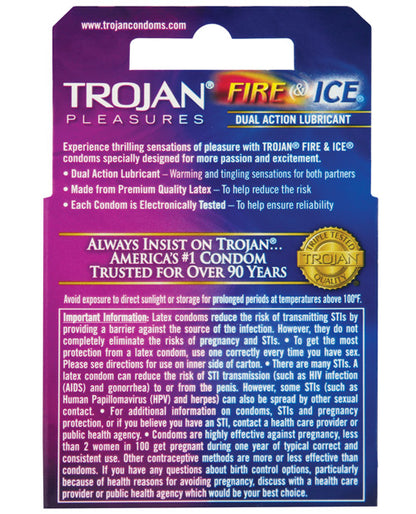 Trojan Fire & Ice Condoms - Box of 3