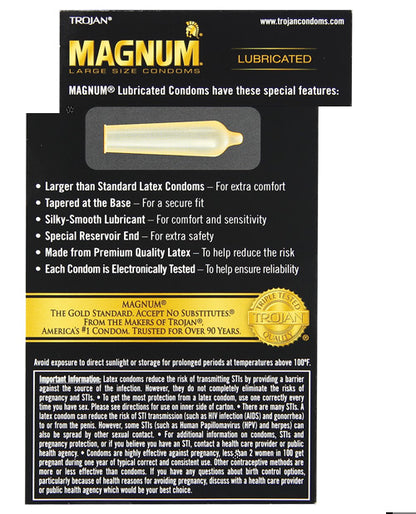 Trojan Magnum Condoms - Box of 12