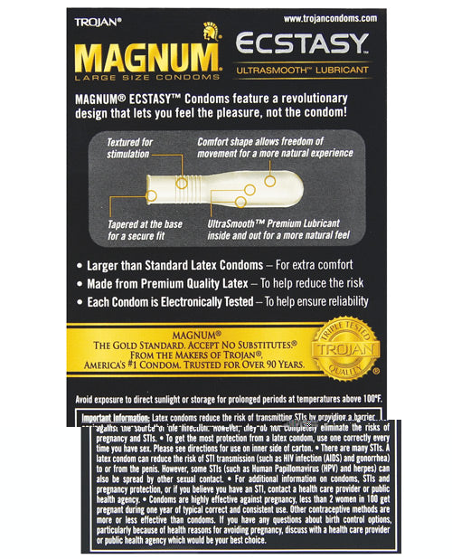 Trojan Magnum Ecstasy Condoms - Box of 10