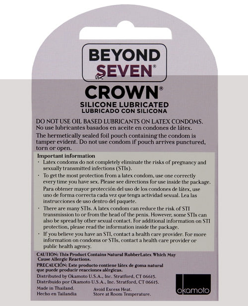 Crown Lubricated Condoms - Box of 3