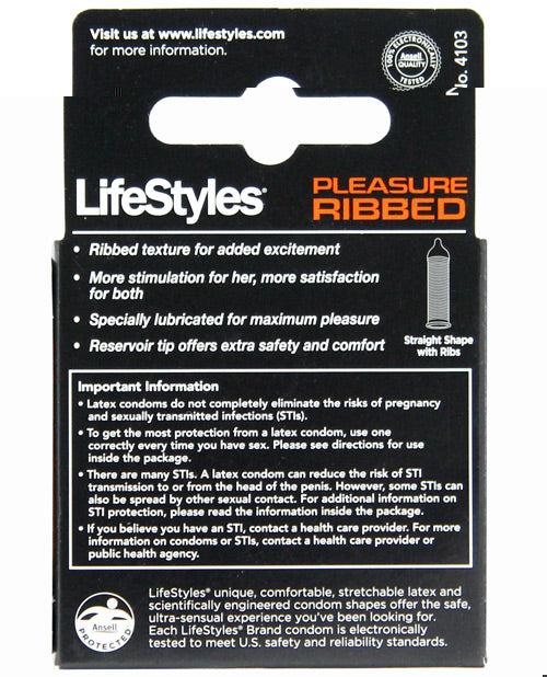 Lifestyles Ultra Ribbed - Box of 3