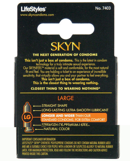 Lifestyles SKYN Elite Large Condoms - Box of 3