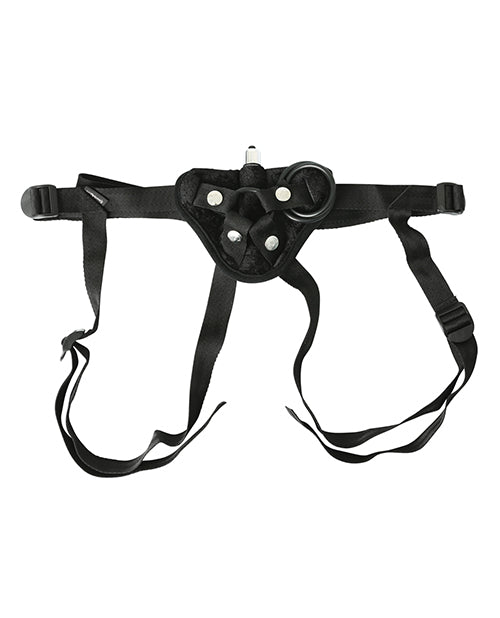 Sportsheets Vibrating Velvet Harness w/Bullet - Black