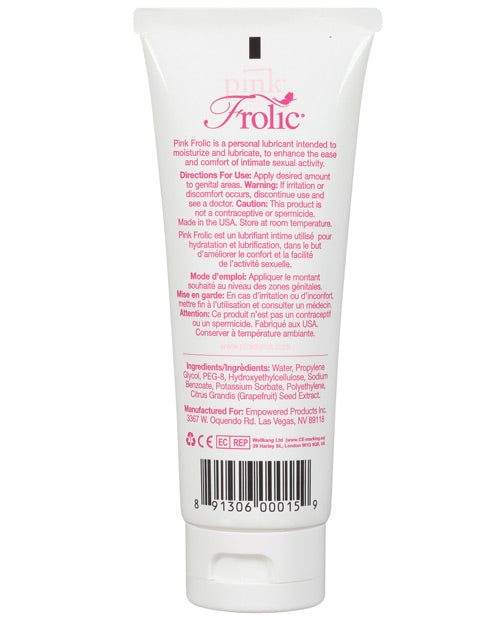 Pink Frolic Gel Lubricant - 3.3 oz Flip Top Tube