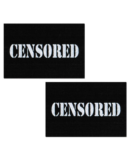 Pastease Premium Censored Pastie - Black/white O/s