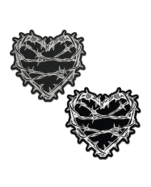 Pastease Premium Barbed Wire Heart Reflective - Black O/S