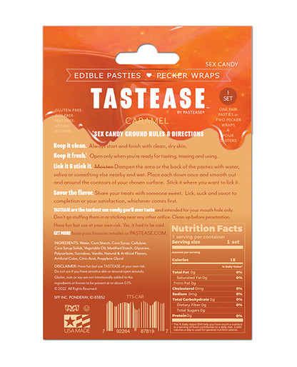 Pastease Tastease Edible Pasties & Pecker Wraps - Caramel O/S