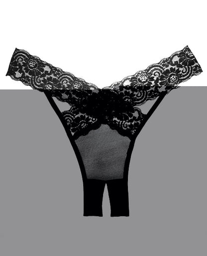 'adore Sheer & Lace Desire Panty Black O/s
