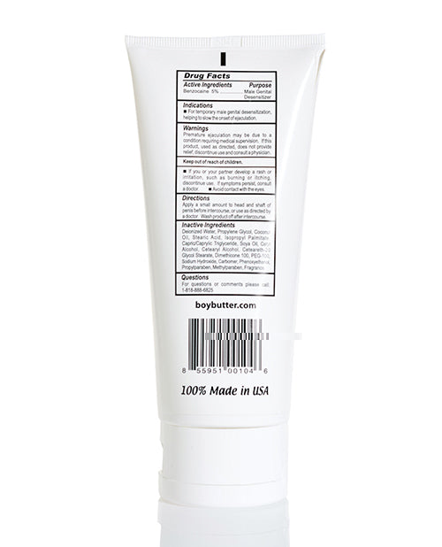 Boy Butter Desensitizing Comfort Cream - 6 oz Lube Tube