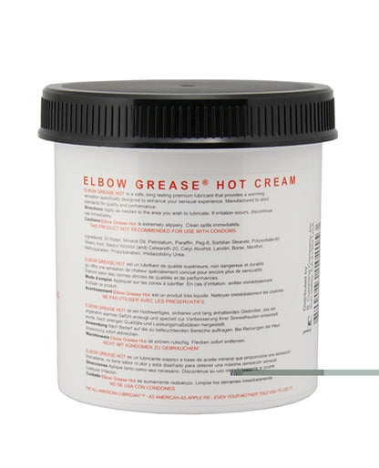 Elbow Grease Hot Cream - 15 oz Jar