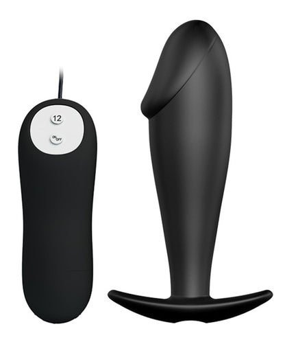 Pretty Love Vibrating Penis Shaped Butt Plug - Black