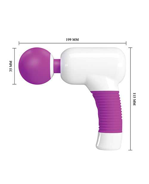 Pretty Love Super Power Fun Gun Massager - White/Fuchsia