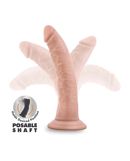 Blush Dr. Skin Plus 7" Posable Dildo - Vanilla