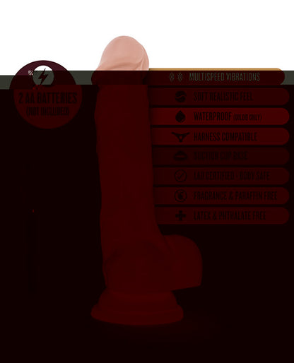 Blush Dr. Skin Dr. Tim 7.5" Cock w/Suction Cup - Vanilla