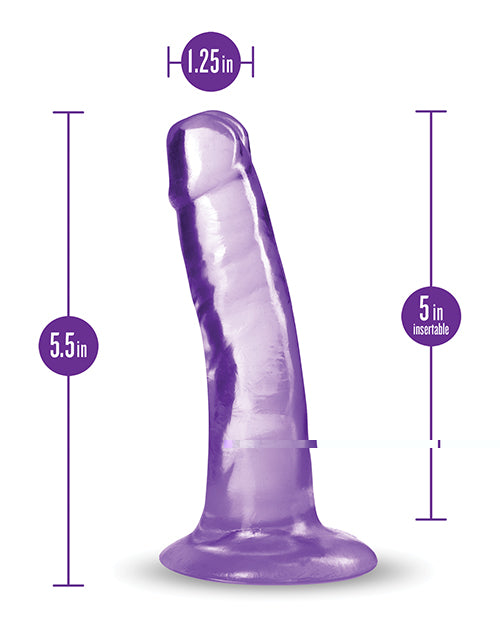 Blush B Yours Plus 5" Hard n' Happy Dildo - Purple