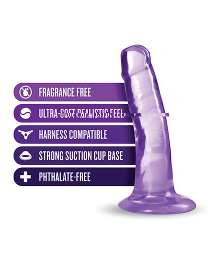 Blush B Yours Plus 5" Hard n' Happy Dildo - Purple