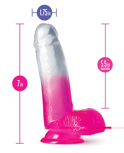 Blush B Yours 7" Sugar Magnolia Dildo - Fuchsia