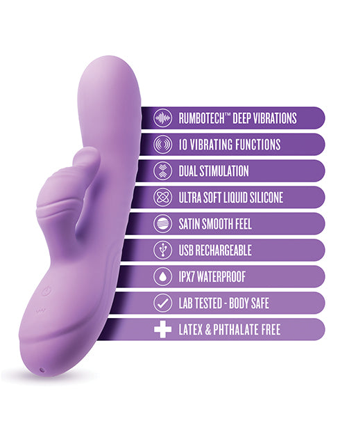 Blush Evelyn Rabbit Vibrator - Purple