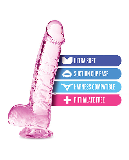 Blush Naturally Yours 6" Crystalline Dildo - Rose