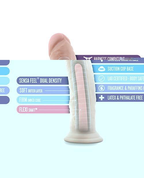 Blush Au Naturel 8" Dildo w/Suction Cup - Vanilla