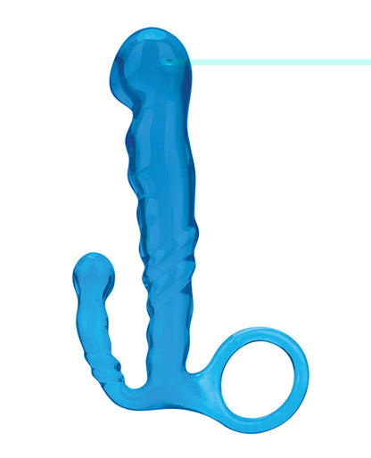 Blue Line C & B 4.5" Beginners Prostate Massager - Jelly Blue