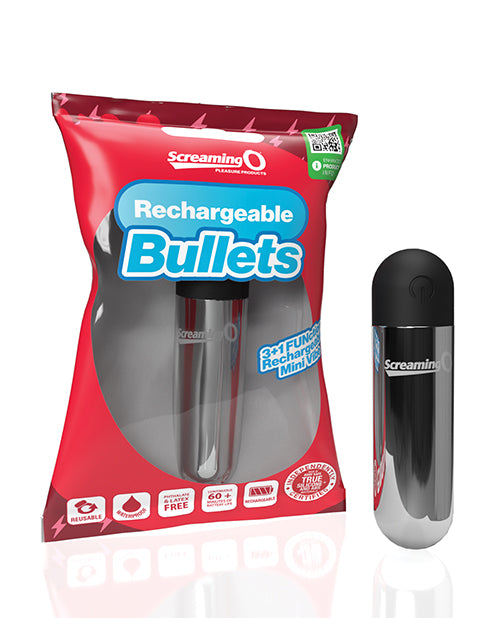 Screaming O Rechargeable Bullets - Silver